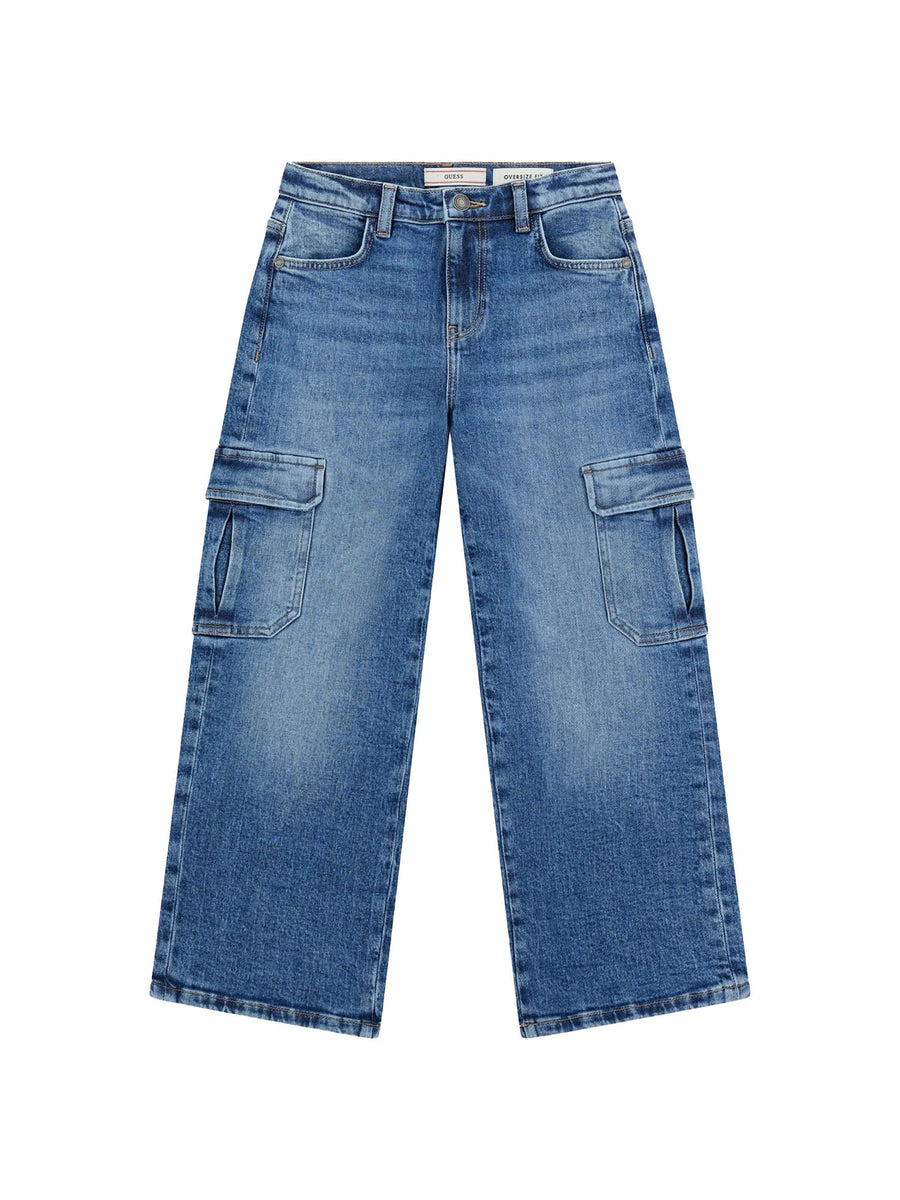 Jeans Guess Ragazzo cargo oversize denim medio