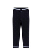 Pantalone Guess Ragazzo in tessuto scuba e logo allover blu