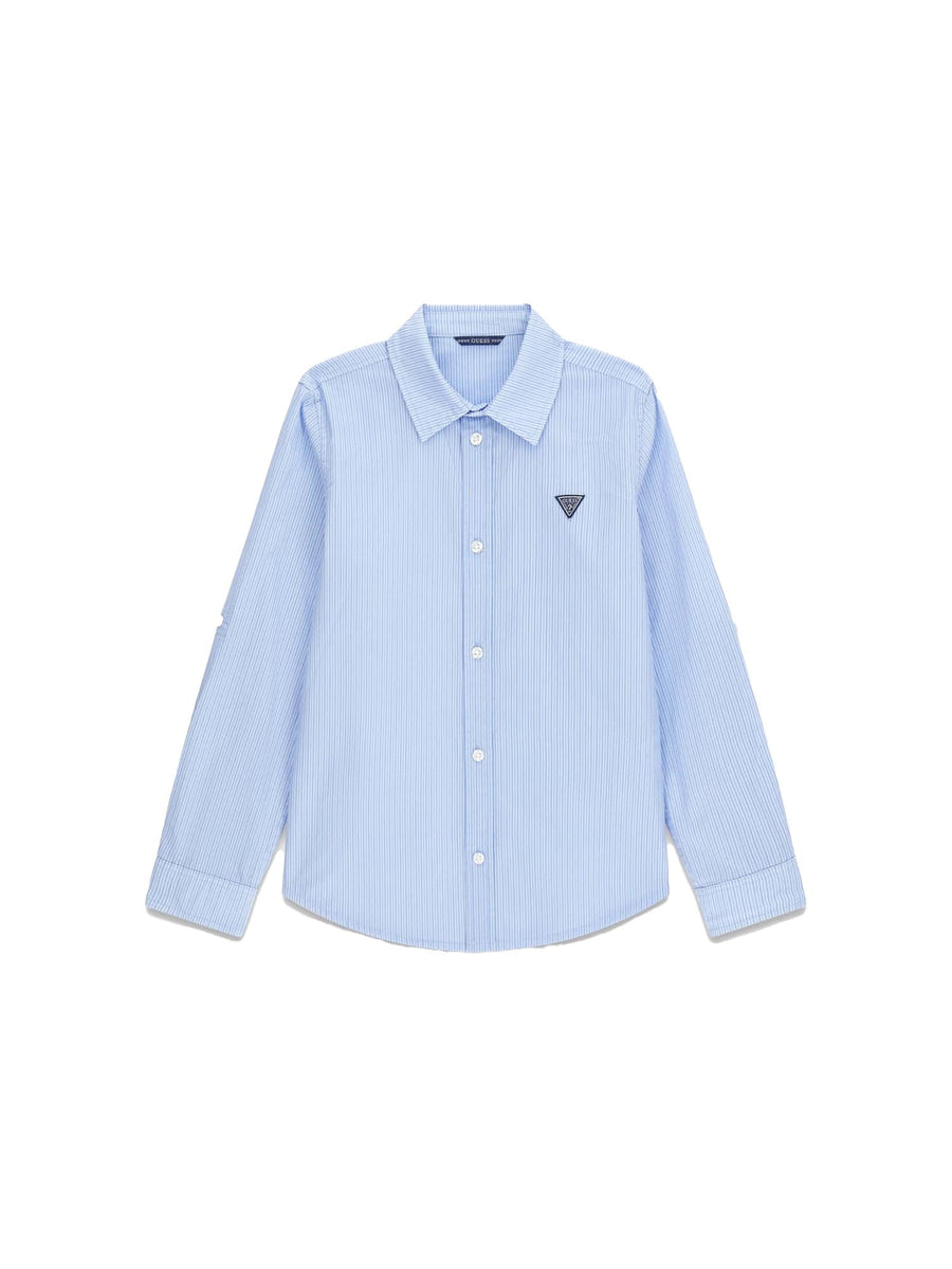 Camicia Guess Ragazzo micro stripes bianco multi