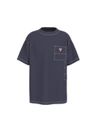 T-shirt Guess Ragazzo oversize con 2 tasche blu