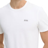 T-shirt Guess Uomo manica corta tech stretch
 bianco