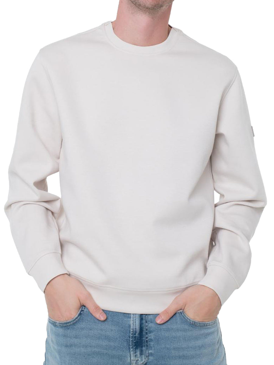 Felpa Guess uomo manica lunga New T. Stretch grigio chiaro