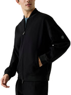 Felpa Guess uomo Bomber con zip e patch logo nero