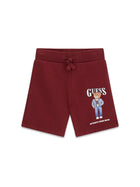 Shorts Guess Bambino logo bear terry vino