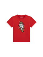 T-shirt Guess Neonato stampa logo horse rosso