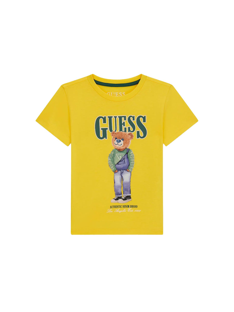 T-shirt Guess Neonato con logo bear golden hour