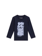 T-shirt Guess Neonato con logo blu
