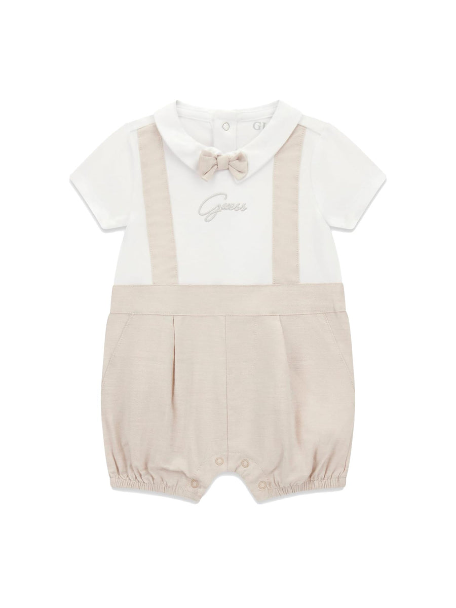 Pagliaccetto Guess Neonato con papillon taupe