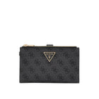 Portafogli Guess donna double zip Laurel II logo coal