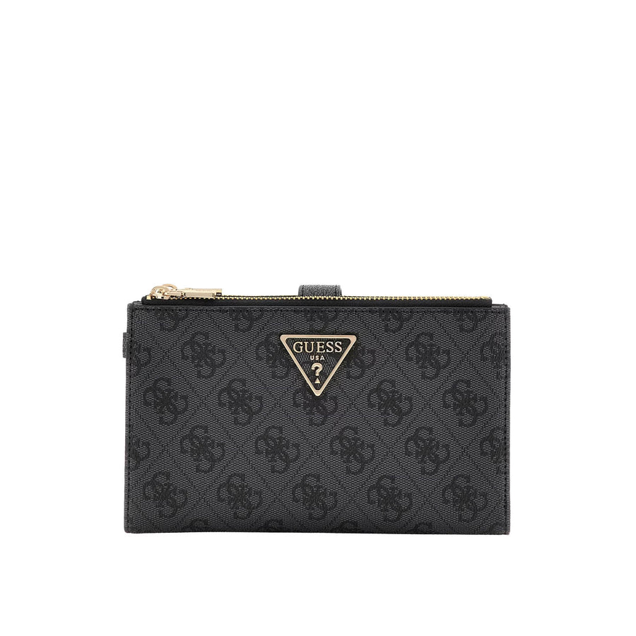 Portafogli Guess donna double zip Laurel II logo coal