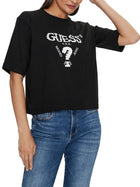 T-shirt Guess Donna boxy aurelie nero