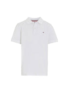 Polo Tommy Hilfigher Ragazzo logo flag bianco