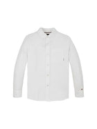 Camicia Tommy Hilfigher Bambino relaxed linen blend bianco