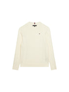 Girocollo Tommy Hilfigher Bambino cotton cable avorio