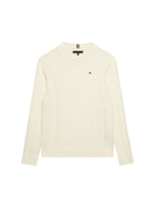Girocollo Tommy Hilfigher Ragazzo cotton cable avorio