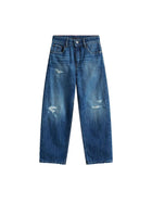 Jeans Tommy Hilfigher Bambino baggy destructions denim scuro