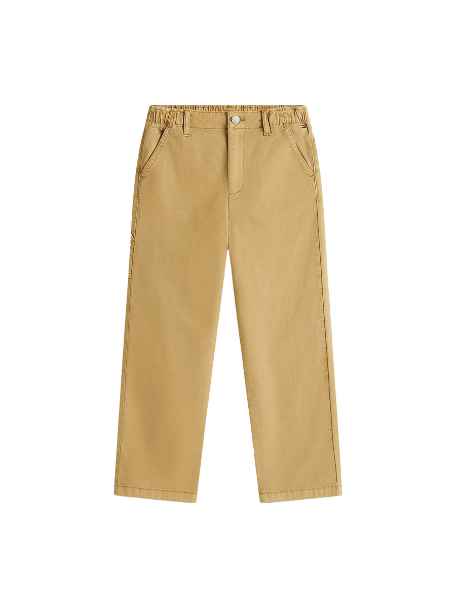 Pantalone chino Tommy Hilfigher Ragazzo worker herringbone sabbia