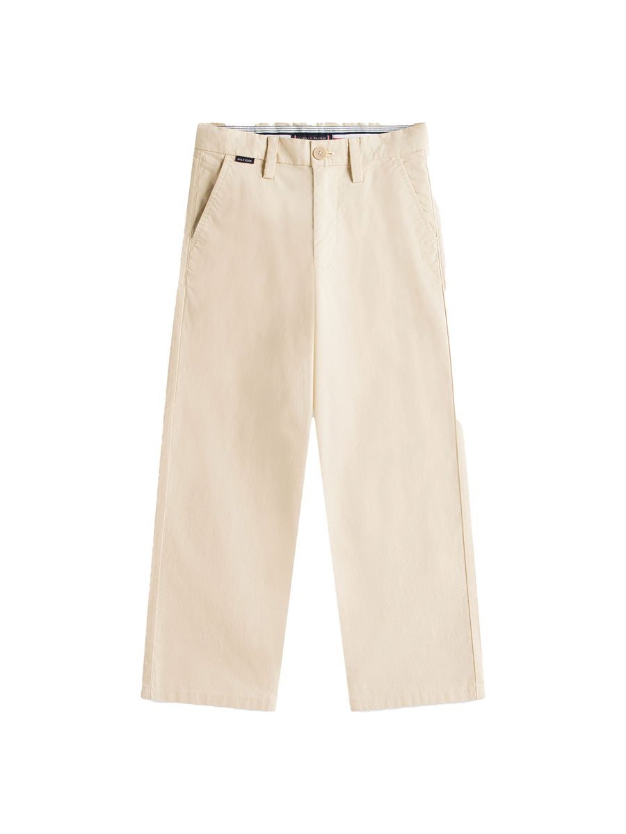 Pantalone chino Tommy Hilfigher Bambino baggy beige