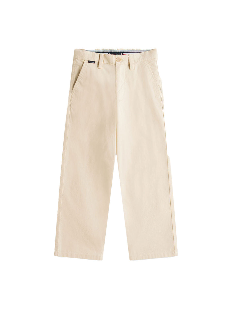 Pantalone chino Tommy Hilfigher Ragazzo baggy beige