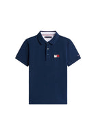 Polo Tommy Hilfigher Bambino ithica wavy flag blu