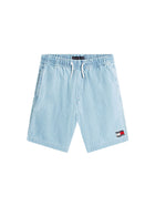 Shorts Tommy Hilfigher Ragazzo herringbone denim medio