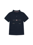 Polo Tommy Hilfigher Ragazzo icons interlock blu