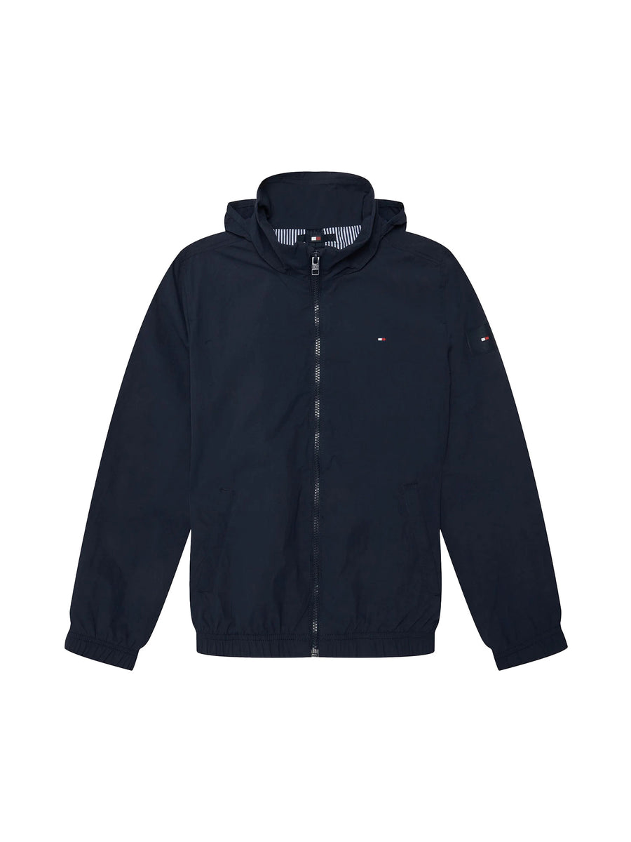 Giubbino Tommy Hilfigher Ragazzo con zip essential blu