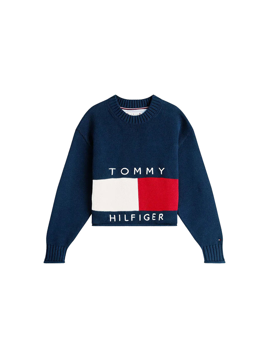 Girocollo Tommy Hilfigher Bambina heritage blu