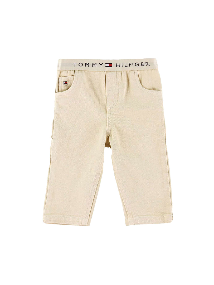 Jeans Tommy Hilfigher Neonato stretch denim color beige