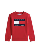 Felpa Tommy Hilfigher Bambino heritage flag rosso