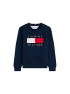 Felpa Tommy Hilfigher Ragazzo heritage flag blu
