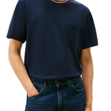 T-shirt con maniche corte Tommy Hilfiger modello rwb pocket blu