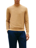 Maglia a girocollo con maniche lunghe Tommy Hilfiger modello seasonal structure sabbia