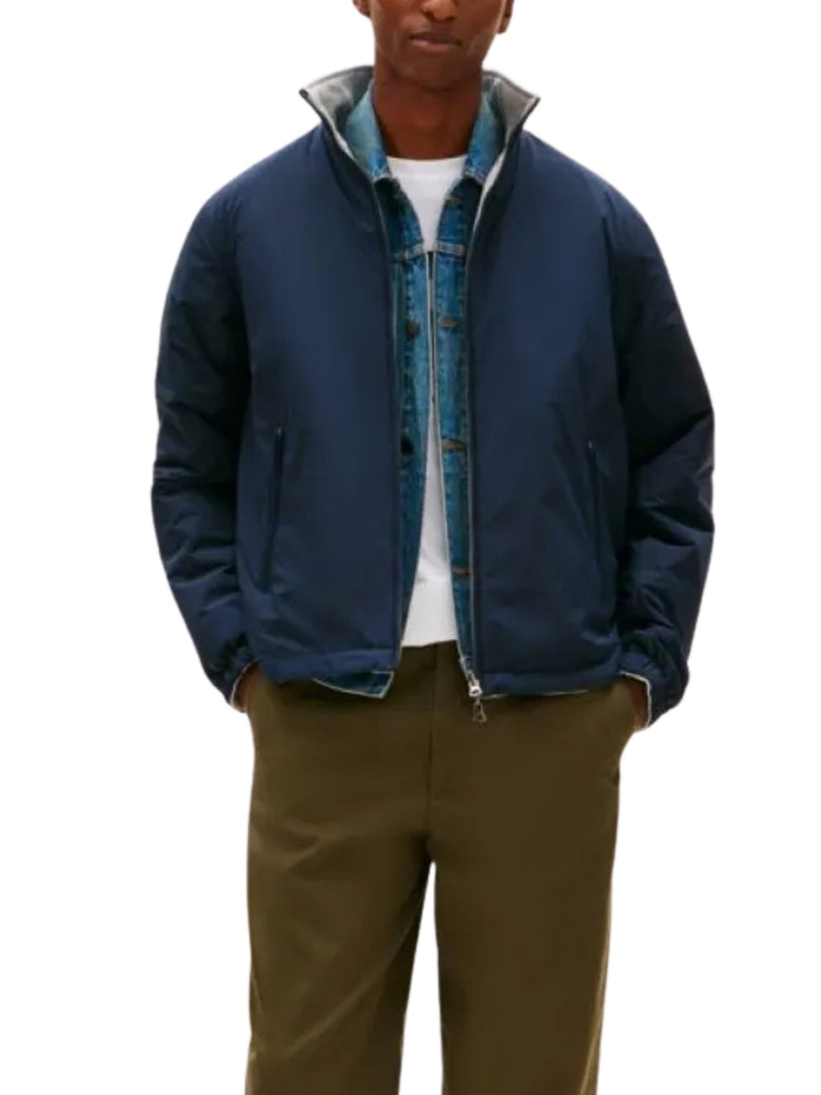 Giubbino con zip Tommy Hilfiger modello reversibile blu