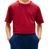 T-shirt con maniche corte Tommy Hilfiger modello flag rosso