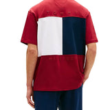 T-shirt con maniche corte Tommy Hilfiger modello flag rosso