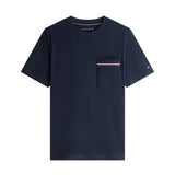 T-shirt con maniche corte Tommy Hilfiger modello pocket global stripe blu