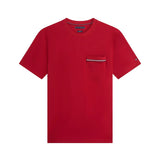 T-shirt con maniche corte Tommy Hilfiger modello pocket global stripe rosso