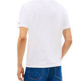 T-shirt con maniche corte Tommy Hilfiger modello pocket global stripe bianco