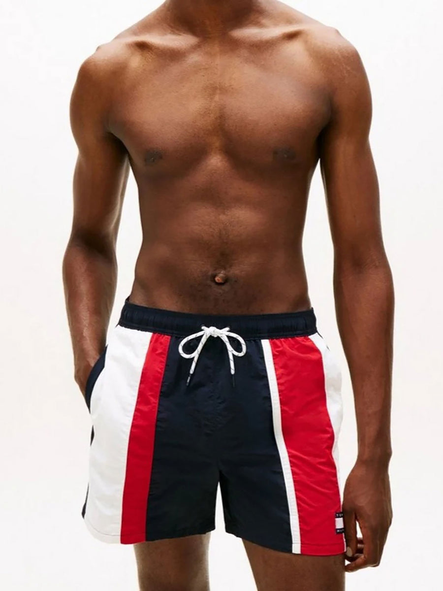 Boxer mare medium Tommy Hilfigher uomo drawsting cut&sew blu multi