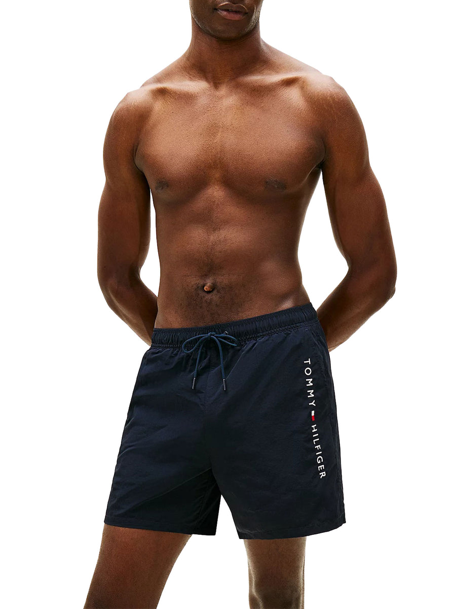 Boxer mare medium Tommy Hilfigher uomo drawsting pocket zip blu