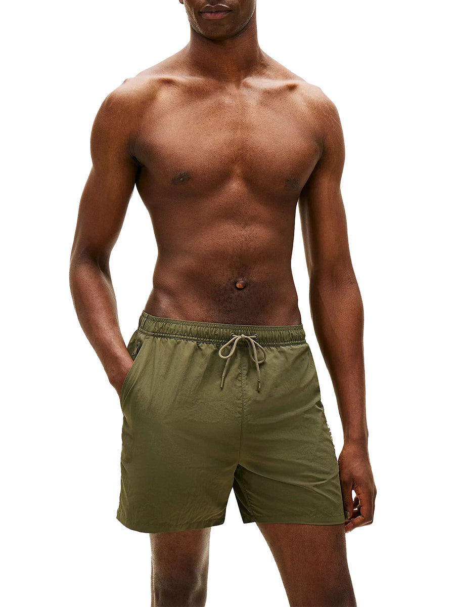 Boxer mare medium Tommy Hilfigher uomo drawsting pocket zip militare