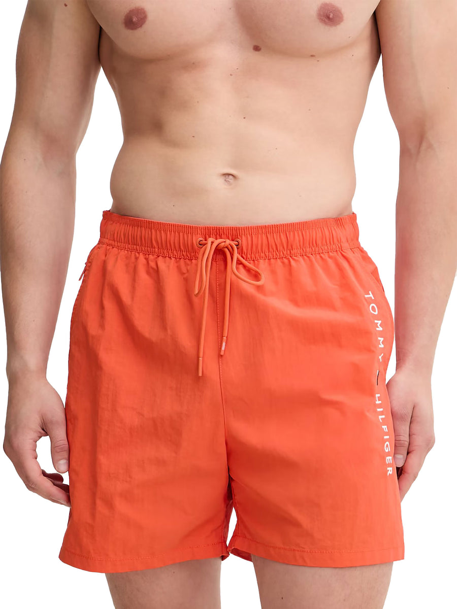 Boxer mare medium Tommy Hilfigher uomo drawsting pocket zip arancio