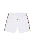 Short mare Boss modello iconic bianco