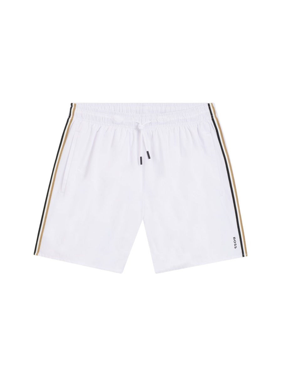 Short mare Boss modello iconic bianco