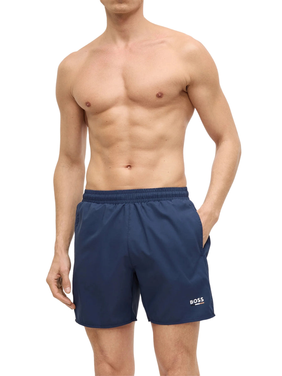 Short mare Boss modello swordfish blu