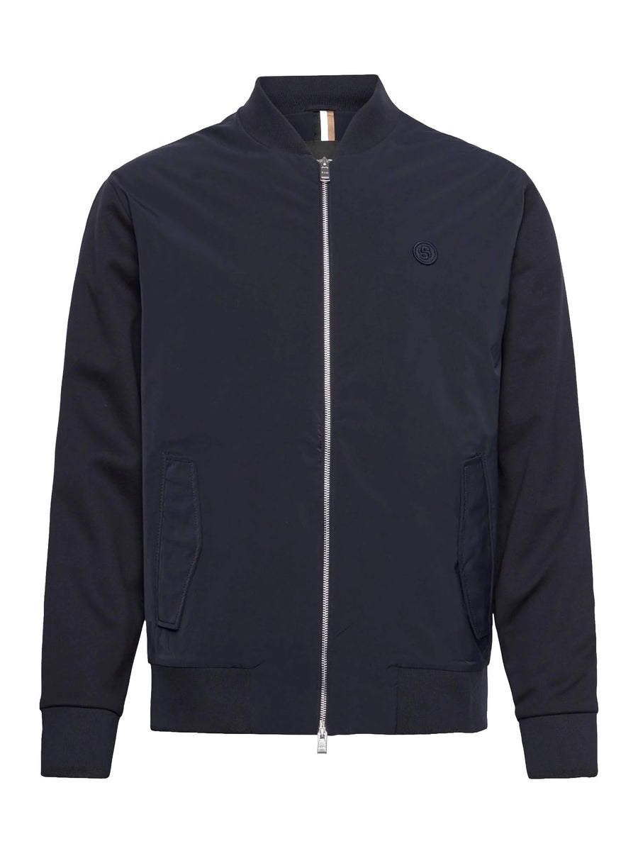 Felpa con Zip Boss Uomo C-Skiles 98 Blu