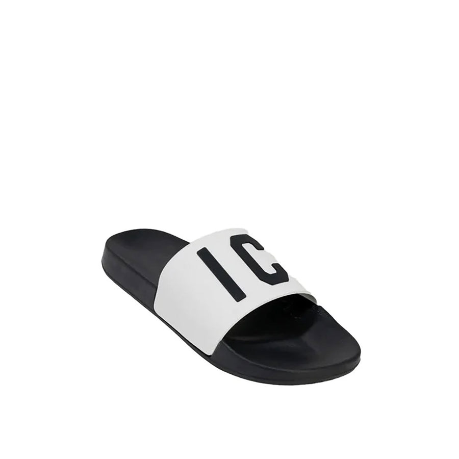 Slide mare Icon modello logo gomma bianco