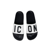 Slide mare Icon modello logo gomma bianco