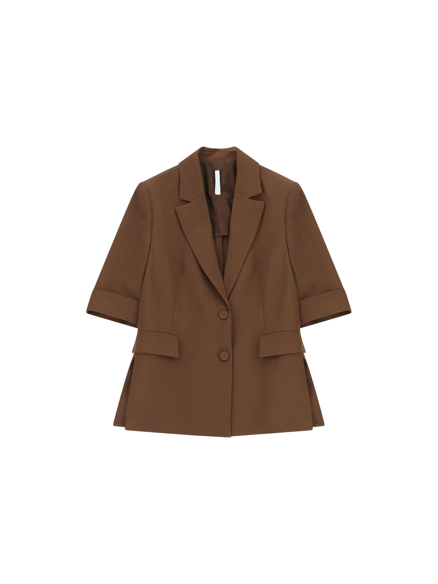 Giacca Imperial Donna con 2 bottoni mc poly Cacao